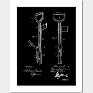 Weed Puller Vintage Patent Hand Drawing Posters and Art